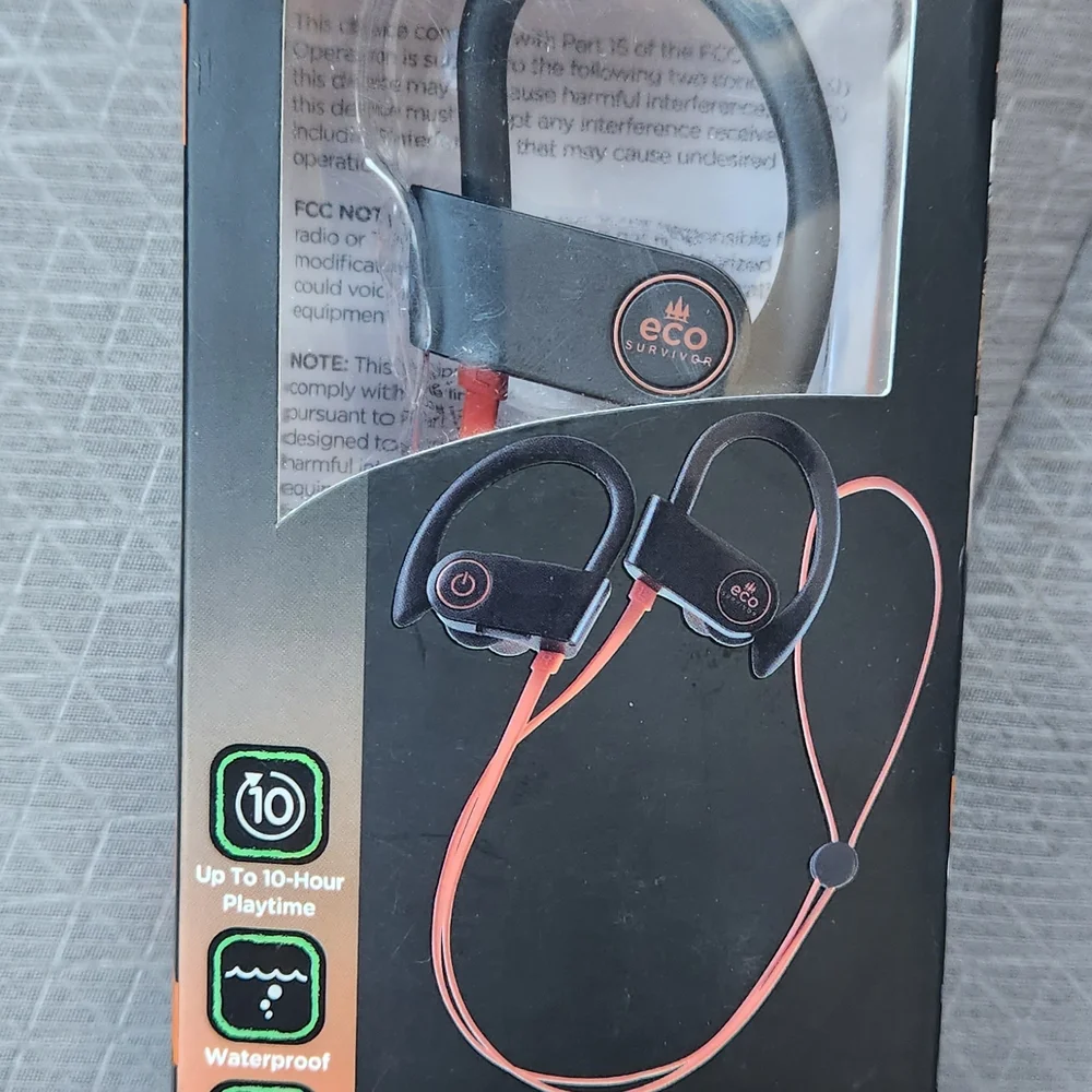 Black and Red Wireless Earbuds